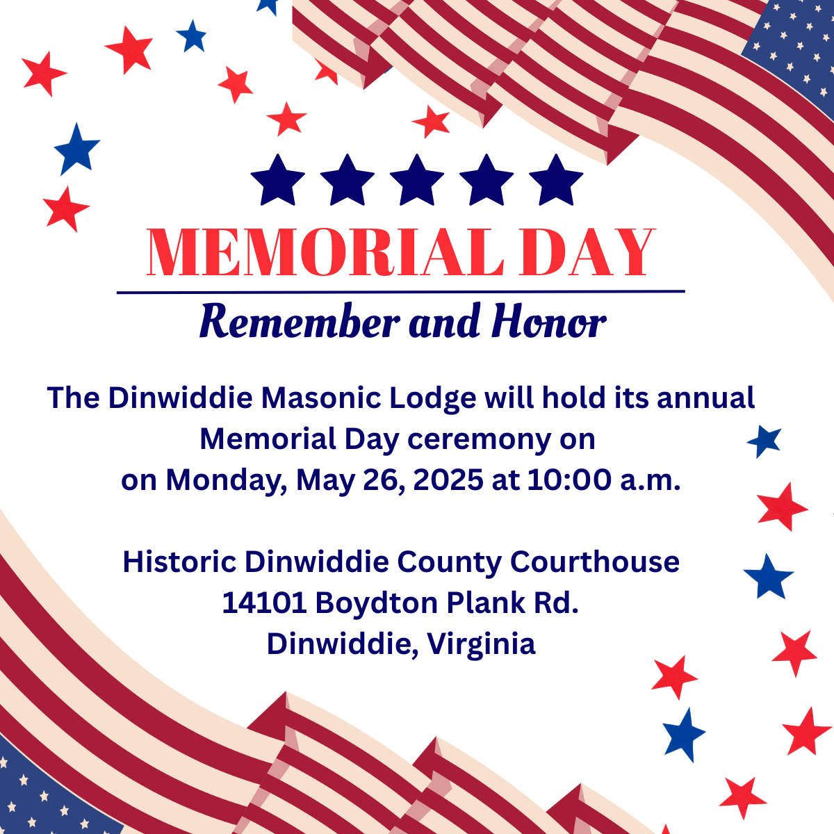 White Red and Blue Modern Memorial Day LinkedIn Post (1)