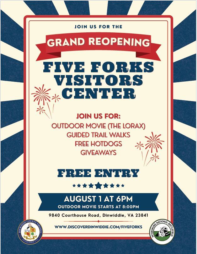 Five Forks Grand Reopening Flyer 7.25