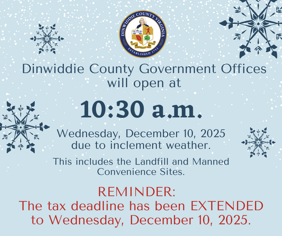 County Offices Opening at 10:30 a.m.